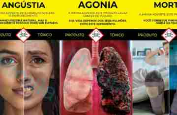 Anvisa apresenta novas imagens contra fumo em embalagens de cigarros